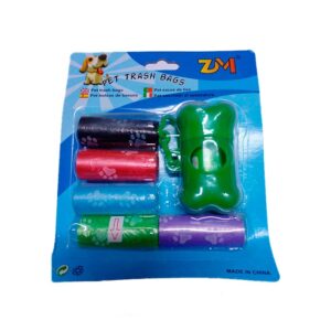 Bolsas P/Desechos X 5 Pcs Y Dispensador Verde