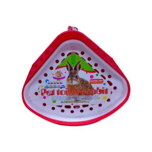 Baño Esquinero Para Conejos Rojo